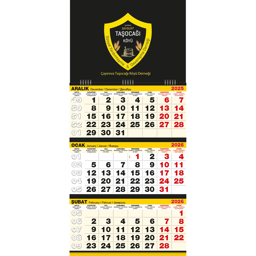 Büyük Boy Gemici Takvim